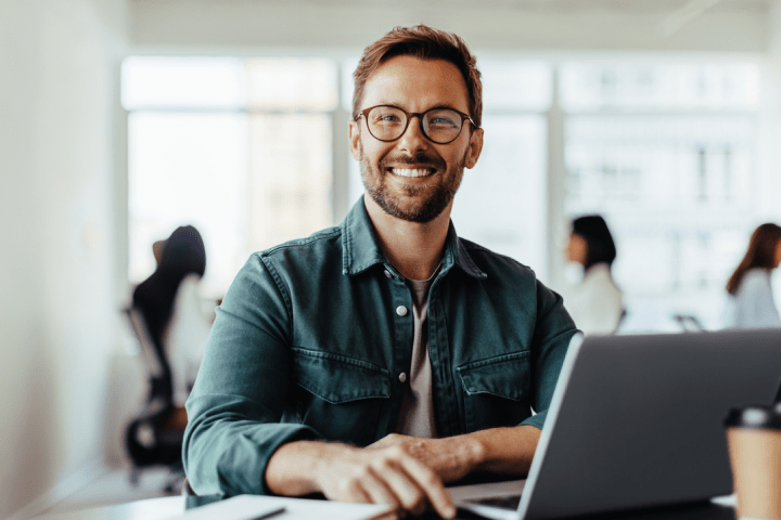 ondernemer aan het werk